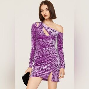 AFRM Purple One-Shoulder Dress